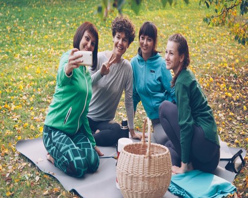 Active lifestyle woman smiling outdoors